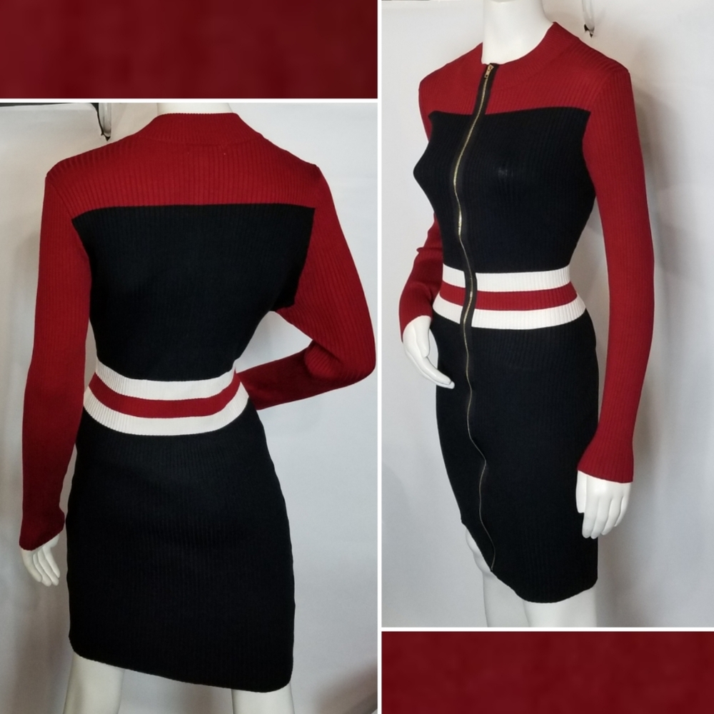 Bodycon Ribbed Sweater Dress - Picture 3 of 9